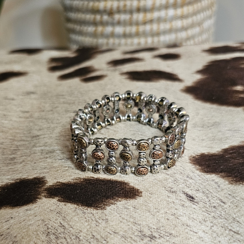 Elegant Silver and Gold Women's Bracelet